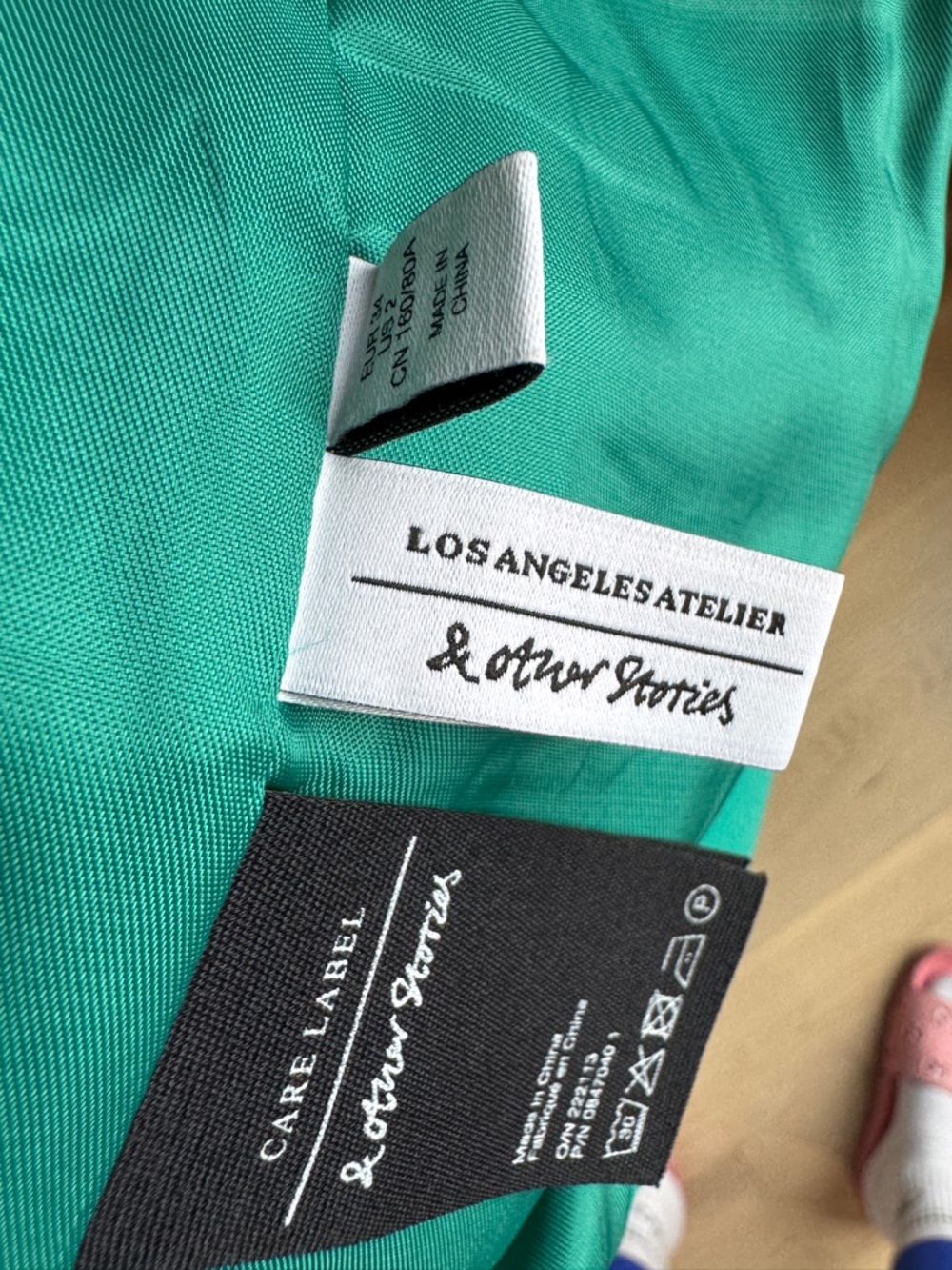 & Other Stories Teal Double-Breasted Blazer and Pants Set - Picture 6 of 7